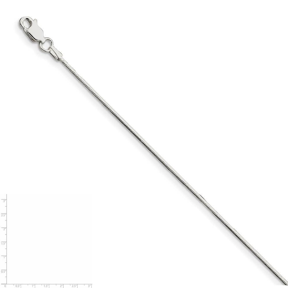Sterling Silver Snake Chain Necklace 0.8mm - Elegant Gift for Women