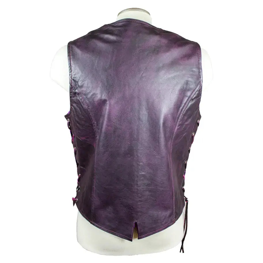 Open Road Women's Lace Side Leather Vest - Stylish Faux Leather Jacket for Casual Outfits & Night Out | Perfect for Parties, Date Nights & Fall Layering