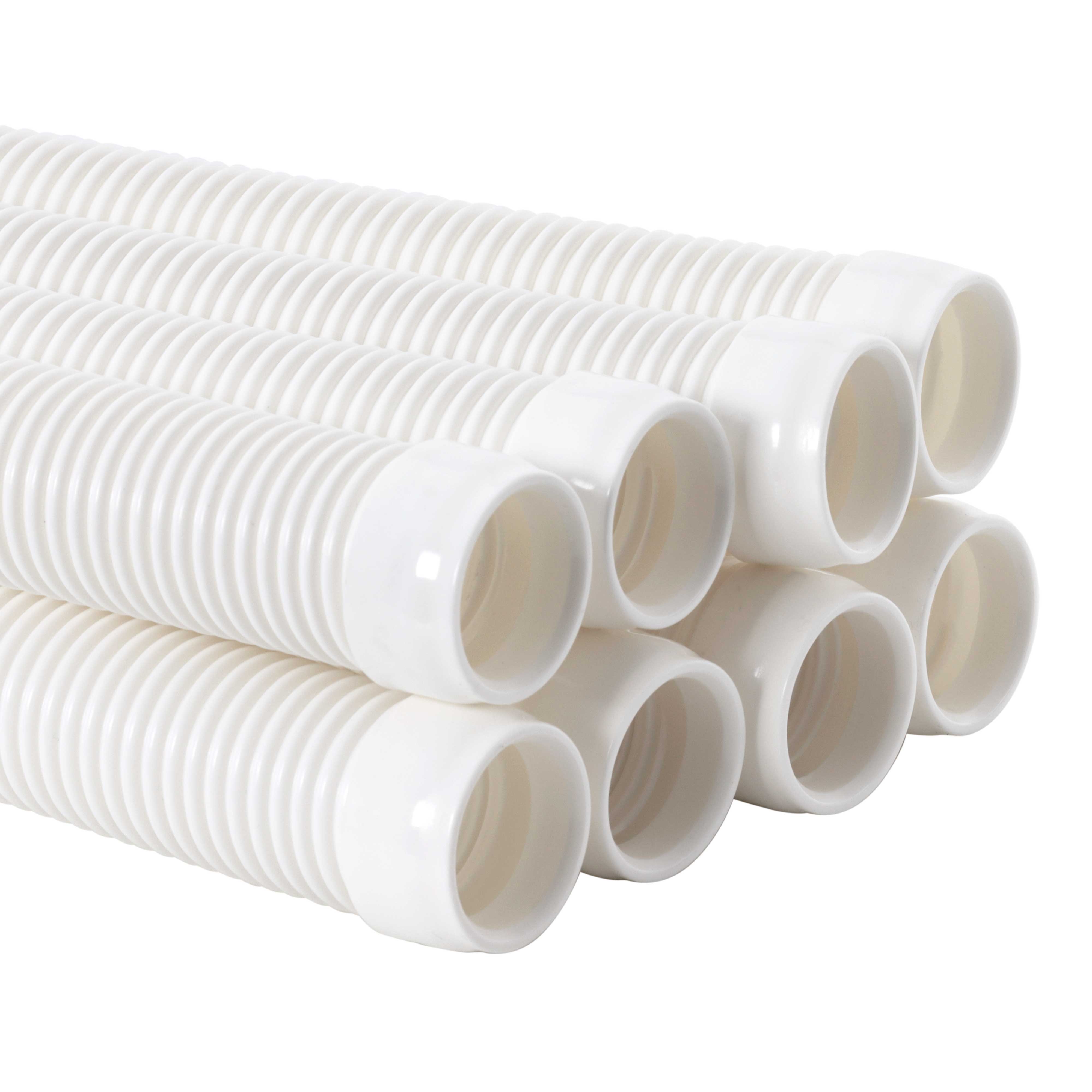 Professional 8-Piece Swimming Pool Vacuum Cleaner Hose Set - 40ft Flexible Spiral Wound with 1.5