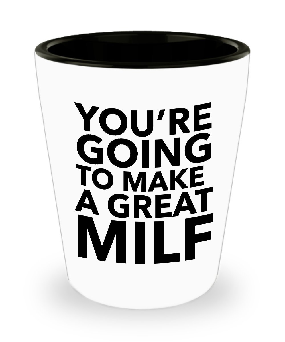 Future MILF Shot Glass - Ceramic Shot Glasses for Women, Funny Gifts for Mom, Bridal Party, Bachelorette - Perfect for Cocktails, Girls Night, and Birthday Celebrations