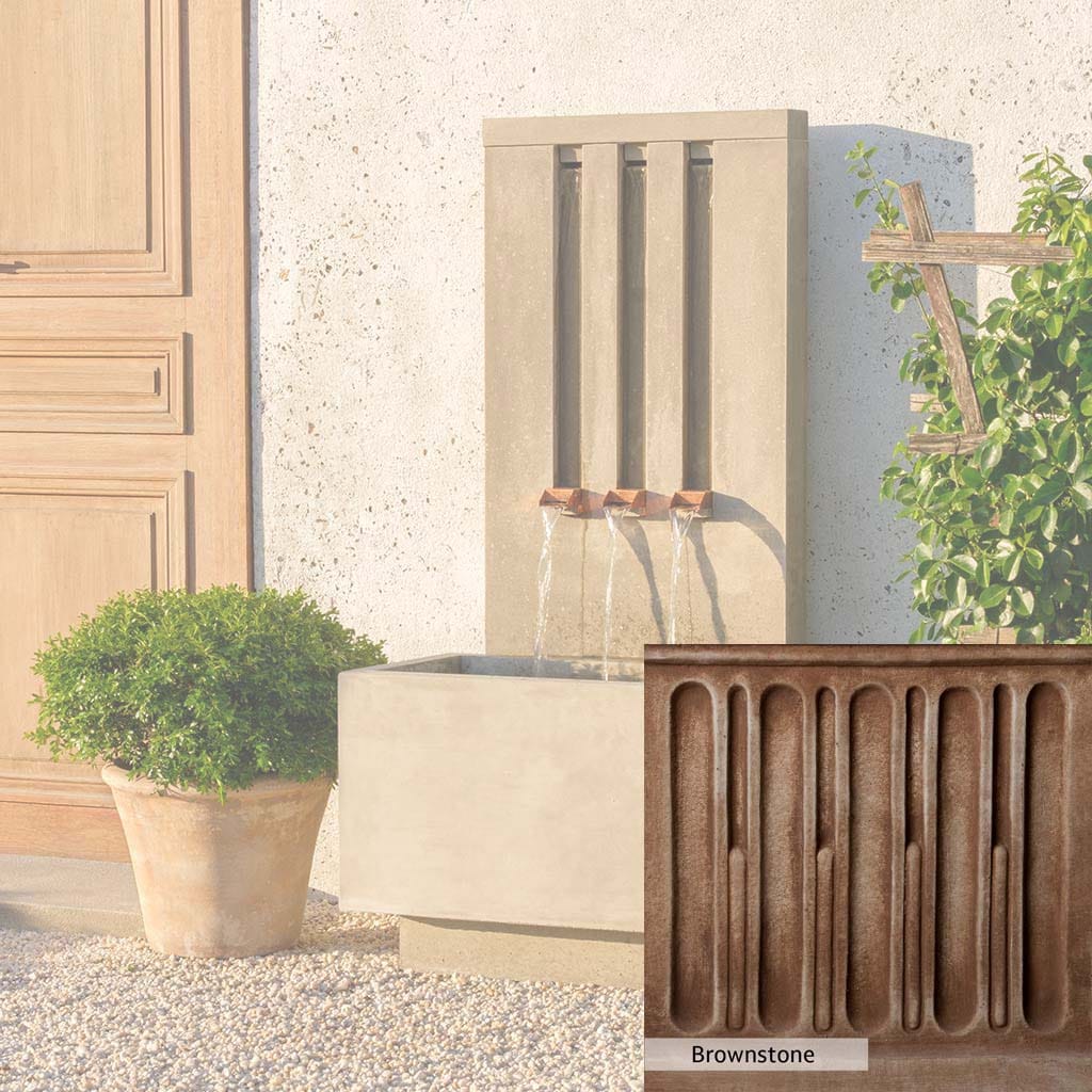 Campania International Mondrian Tall Outdoor Garden Fountain - Modern Water Feature for Patio, Yard, and Landscape Decor