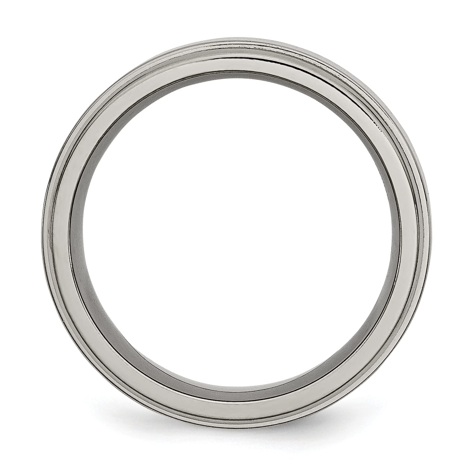 Titanium 8mm Edge Wedding Band Ring for Men & Women - Durable Comfort Fit Wedding Ring - Perfect for Engagement, Anniversary & Everyday Wear
