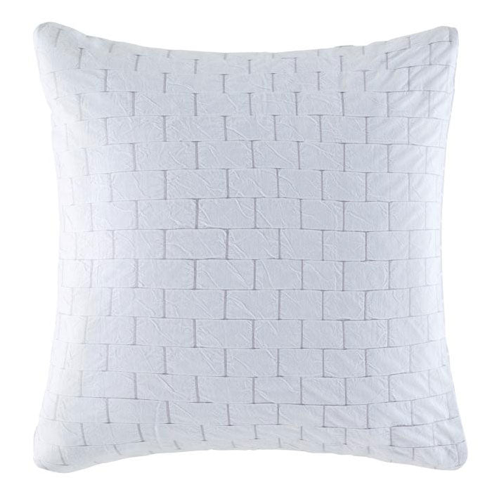 Premium Fletcher White European Pillowcase Set - 100% Cotton Luxury Bedding for Home & Hotel Use - Perfect for Master Bedroom, Guest Room, and Airbnb Stays