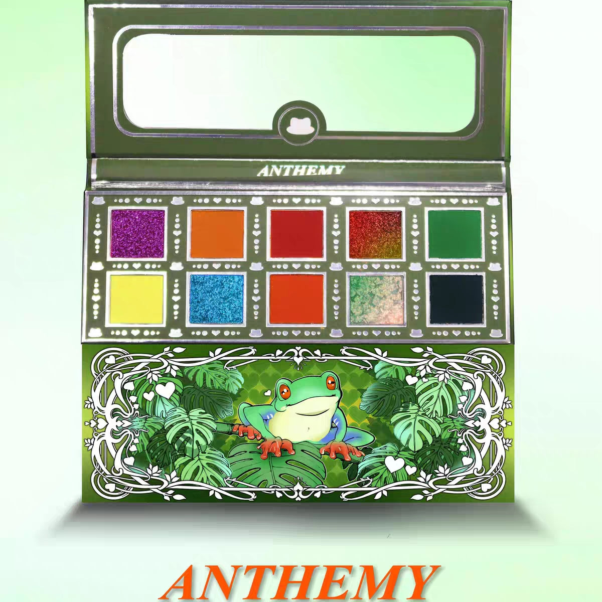 Anthemy Living Creatures Compendium 2.0 Moon Series - Dart Frog & Chameleon Eyeshadow Palette | Vegan Makeup for Party, Cosplay & Fantasy Looks