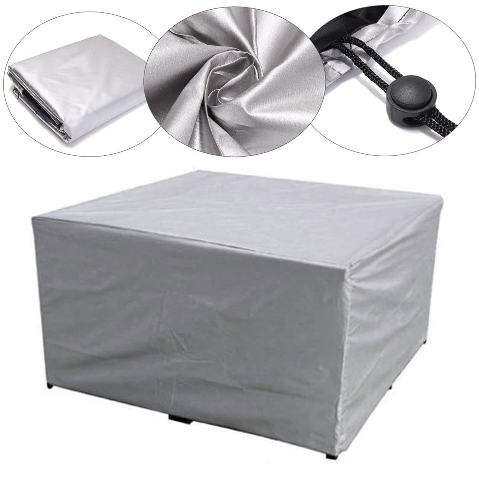 Waterproof Outdoor Furniture Covers - Heavy Duty Dust-Proof & UV Protection Patio Sofa Covers, Durable Rectangle Sectional Covers for Garden Chairs & Tables (Perfect for Backyard, Deck & Poolside Protection)