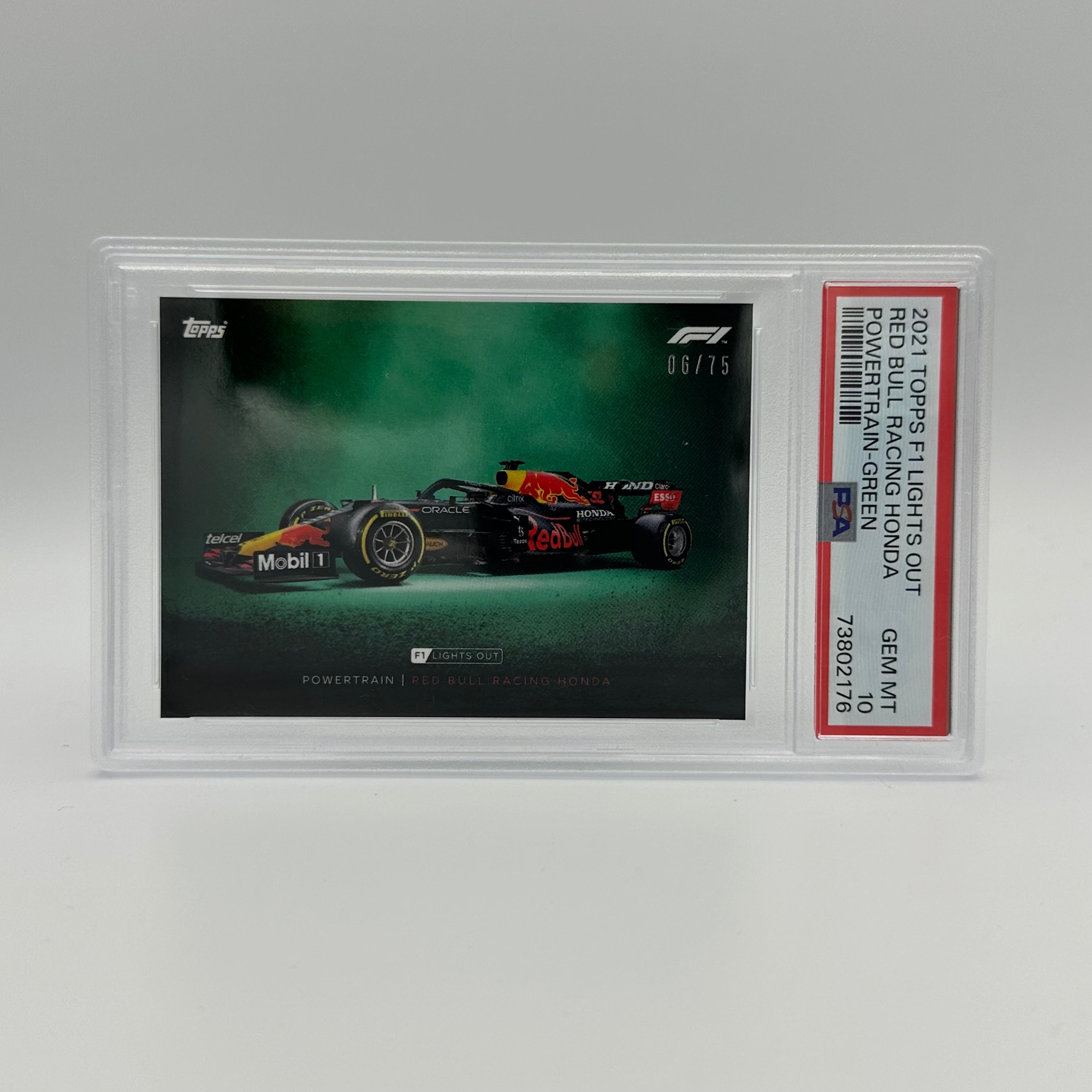 PSA 10 2006 Red Bull Racing Honda Powertrain Green - Limited Edition Collectible for F1 Fans & Motorsport Enthusiasts - Perfect for Display, Racing Memorabilia Collections, and Gift Giving