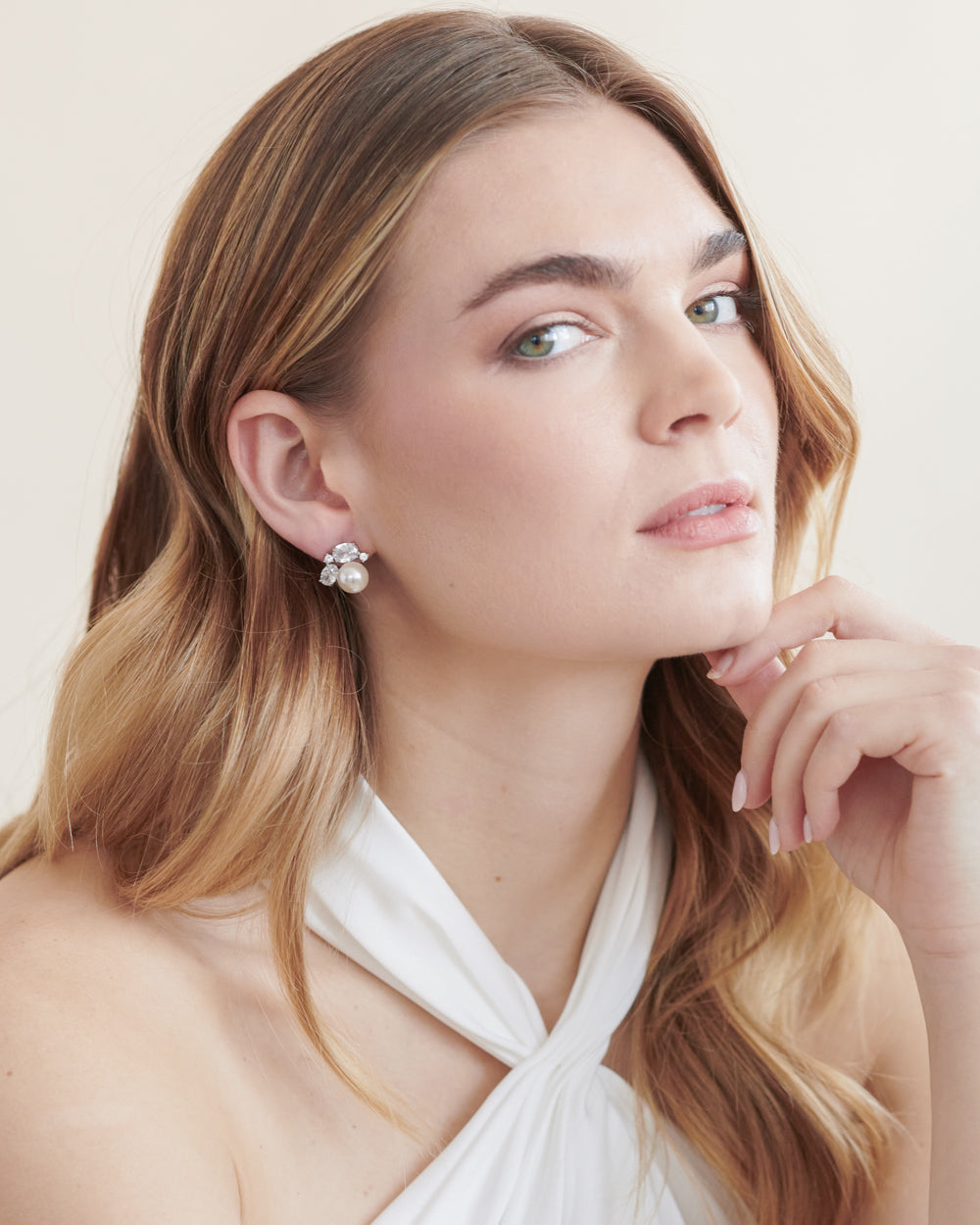 Laura Pearl Stud Earrings - Classic Round Pearl Studs for Women, Hypoallergenic & Comfortable, Perfect for Everyday Wear, Work, and Special Occasions