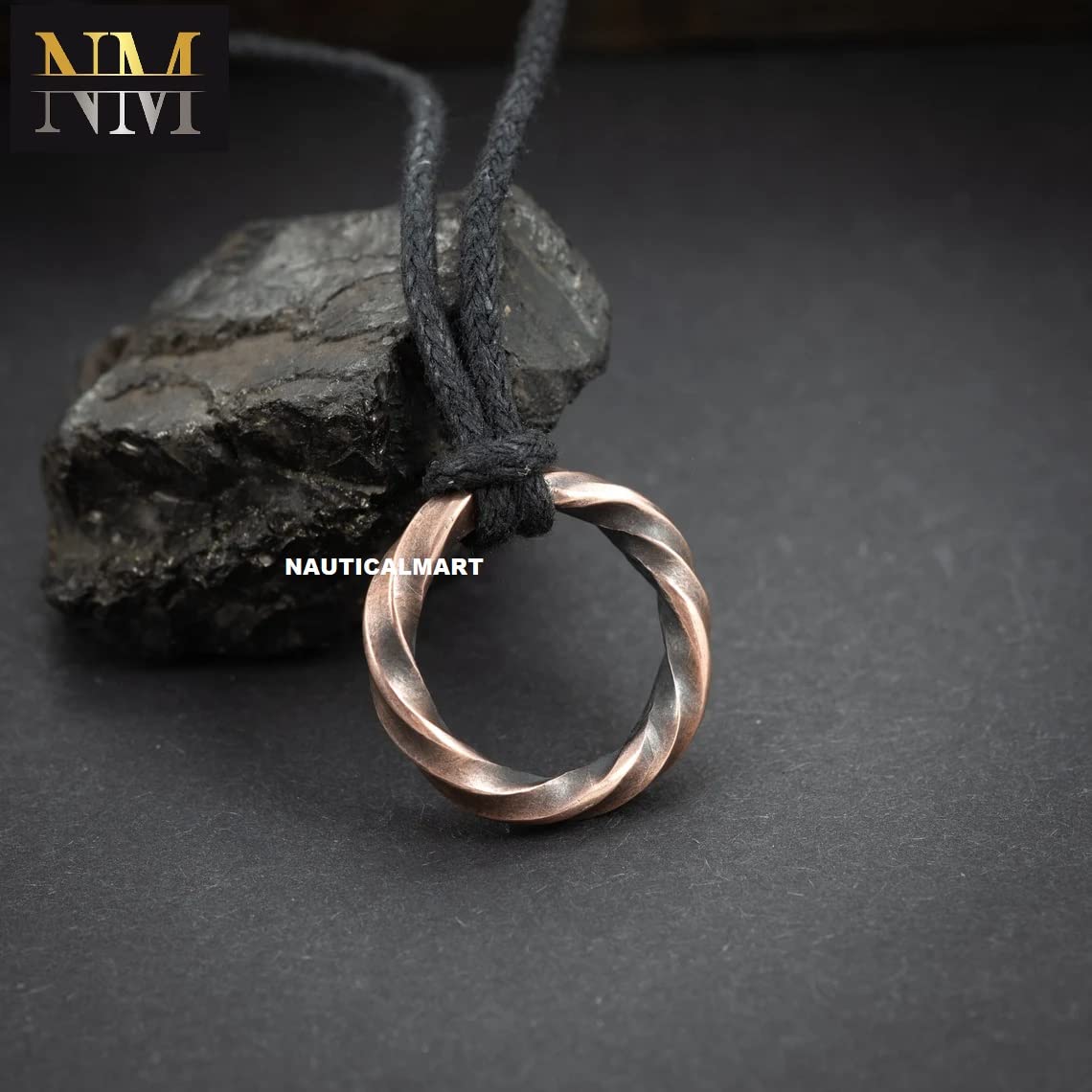 Handmade Viking Copper Necklace for Men - Unique Hand-Forged Minimalist Jewelry - Perfect Christmas & Birthday Gift for Boyfriend, Husband, or Him - Ideal for Everyday Wear, Special Occasions & Viking Lovers