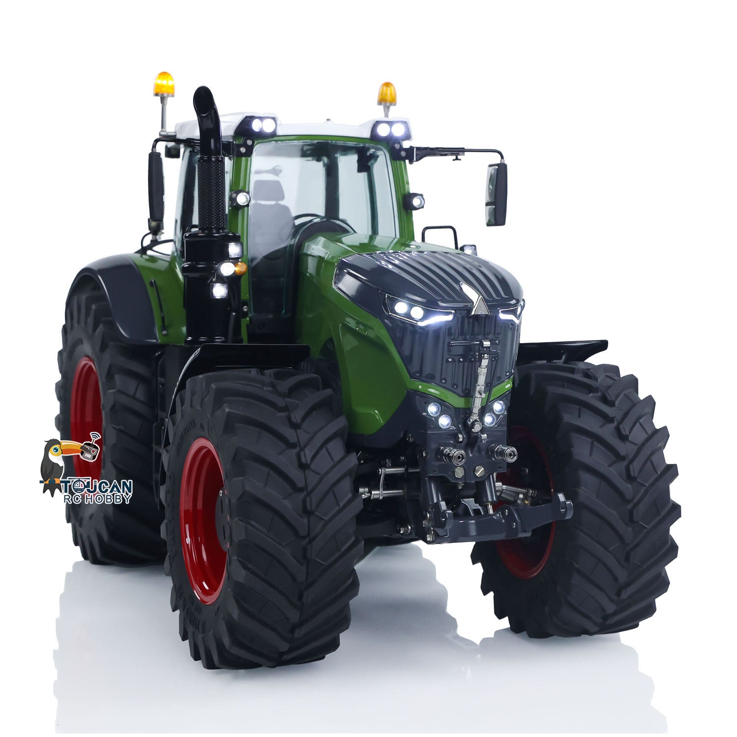 LESU AOUE 1050 1/14 Scale 4WD Metal Hydraulic RC Tractor - 4X4 Radio Control Vehicle with Light & Sound - Realistic Agricultural Toy Car for Hobbyists & Collectors - Perfect for Farm Simulation Play & RC Model Enthusiasts
