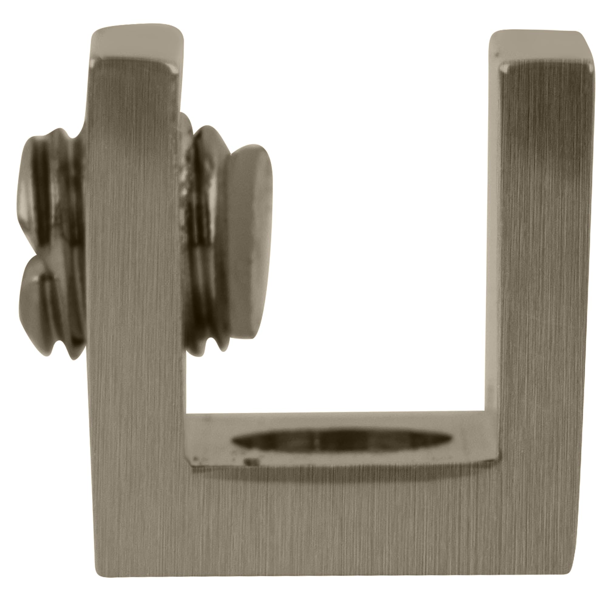 Brushed Nickel Small Set Screw Clamp for 1/4