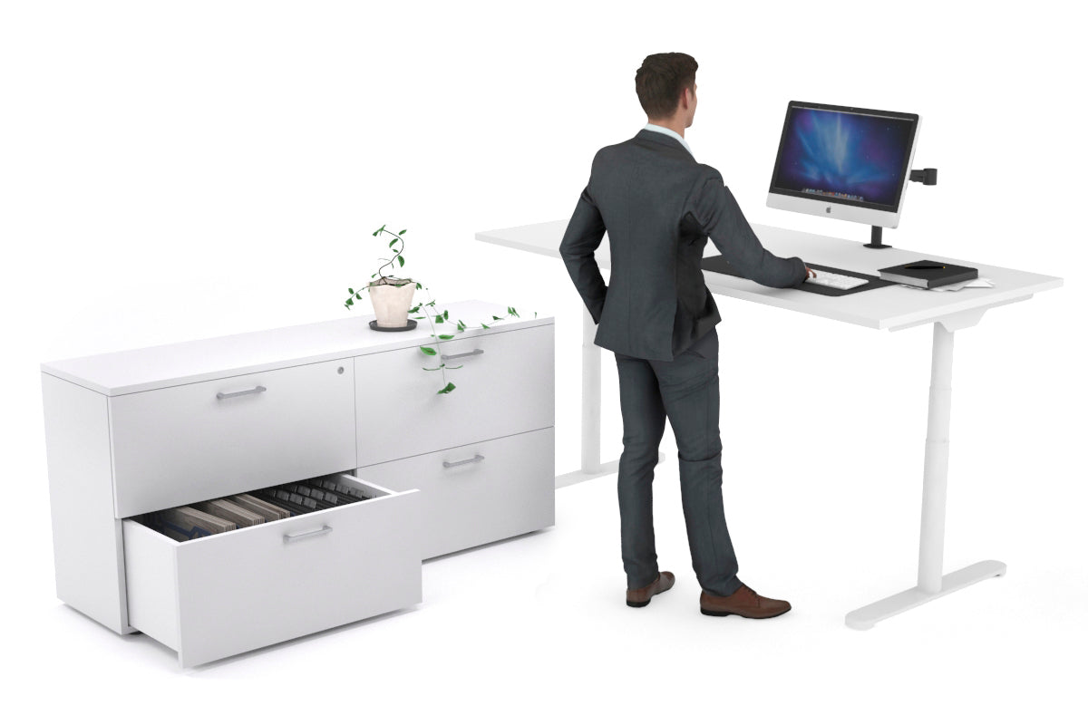 Flexi Premium Height Adjustable Standing Desk - 1800L x 700W Electric Sit Stand Workstation for Home Office, Gaming & Study - Ergonomic Executive Desk for Productivity & Comfort