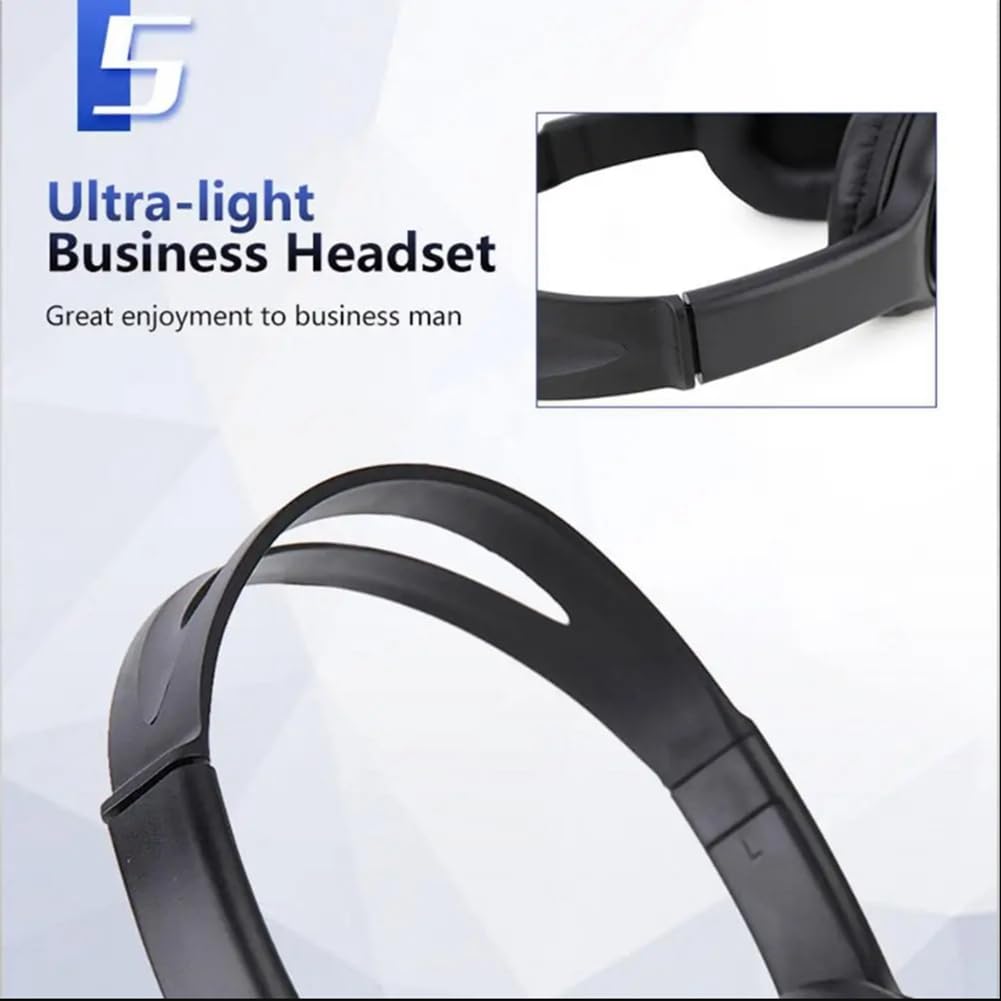 Fegtrtyoa USB Wired Headset with Noise-Canceling Mic - Computer Headphones for Zoom, Skype, Office & Call Center (1 Set) - Perfect for Remote Work, Online Teaching & Customer Service