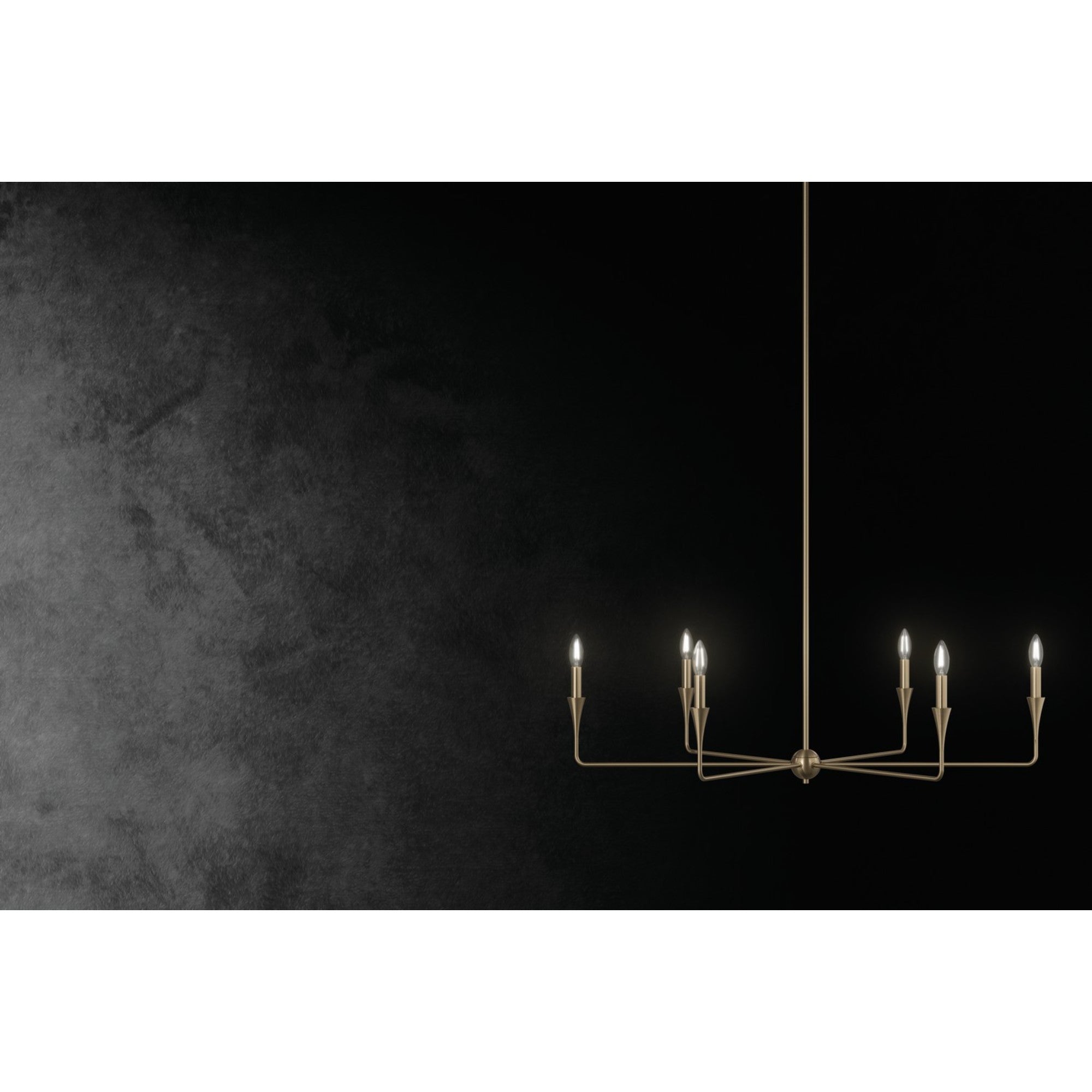 Alvaro 40-Inch 6-Light Chandelier with Champagne Bronze Finish - Elegant Dining Room & Bedroom Lighting Fixture