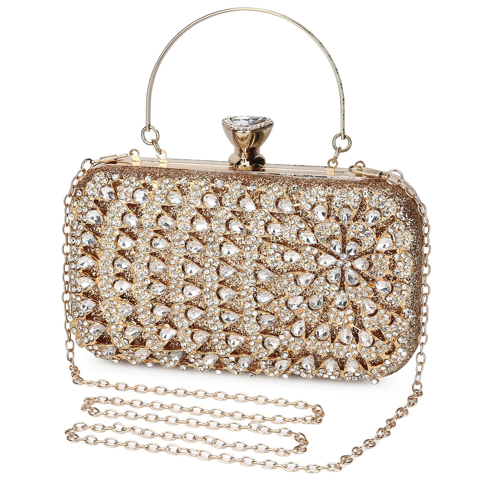 UBORSE Peacock Crystal Clutch Purse for Women - Elegant Rhinestone Glitter Evening Bag for Wedding, Bridal, Prom & Formal Parties | Perfect for Special Occasions & Night Out Events