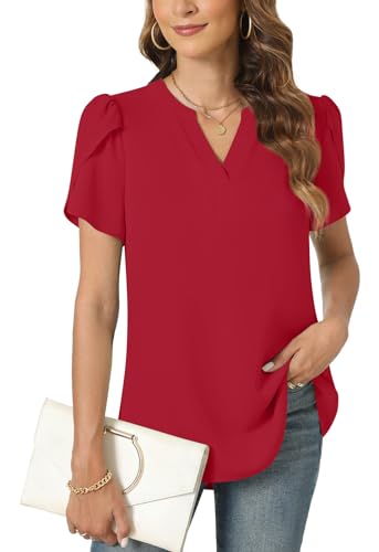 V Neck Red