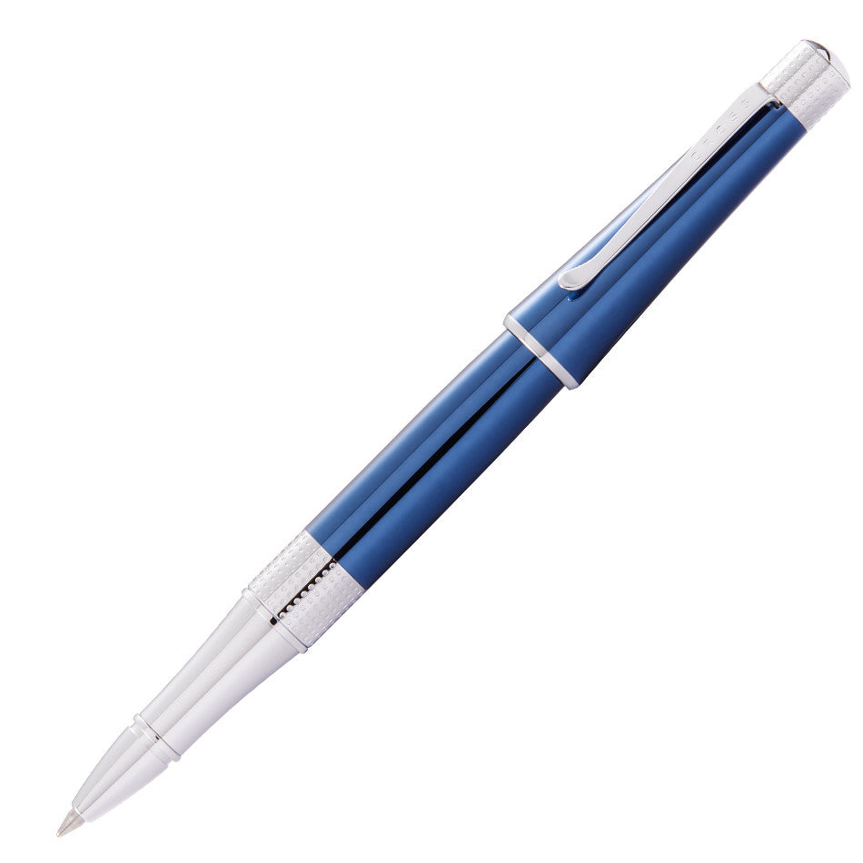 Premium Cross Beverly Cobalt Blue Lacquer Rollerball Pen - Luxury Writing Instrument for Office, Business Gifts & Elegant Note Taking