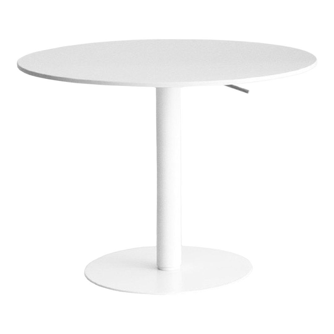 Brio Modern Round Side Table with Gas Lift Mechanism - 31.5 Inch Diameter - Perfect for Living Room, Bedroom or Office Accent Furniture