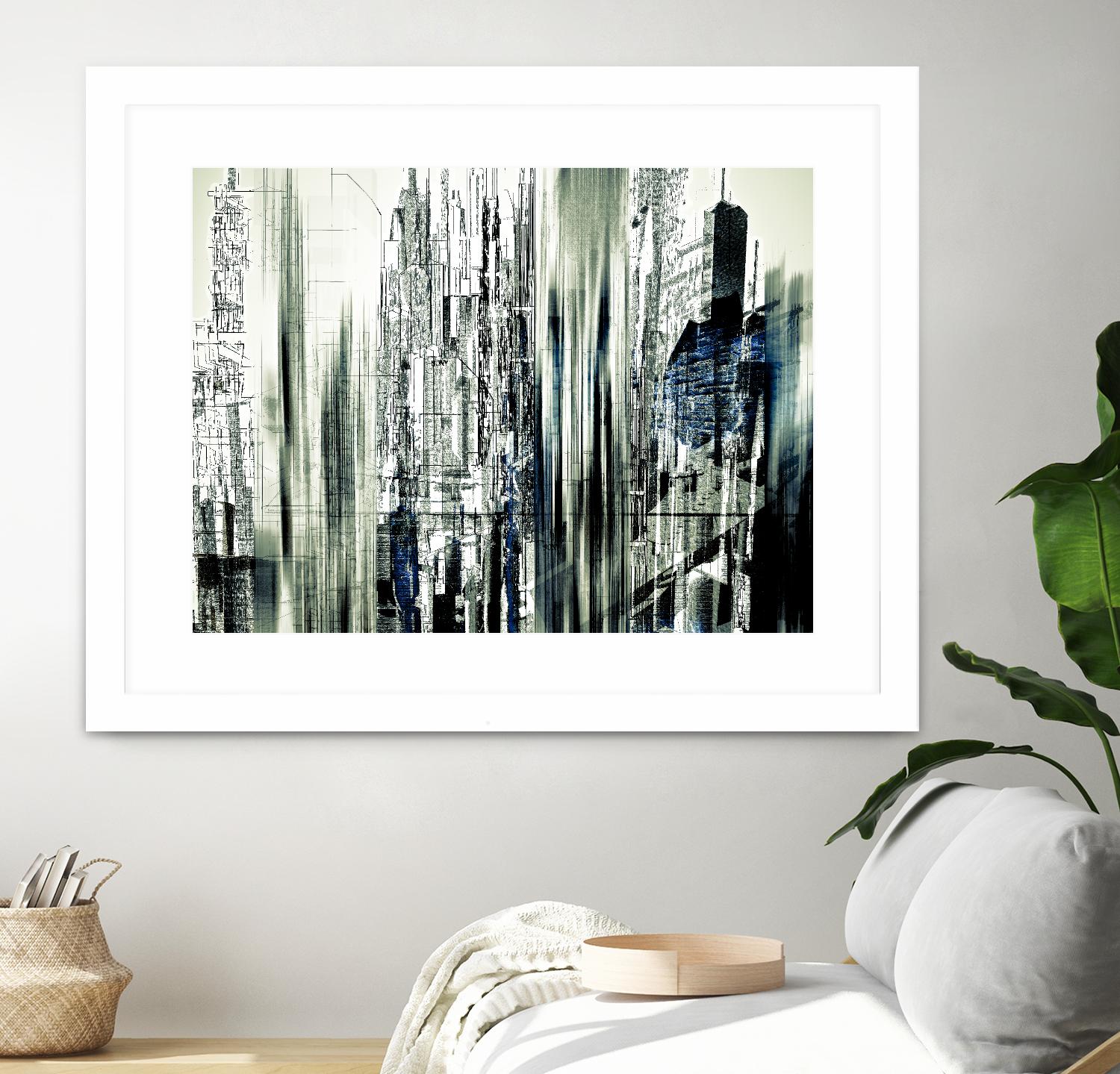 Abstract City Perspective II Wall Art - Modern Urban Landscape Painting for Home & Office Decor | Perfect for Living Room, Bedroom & Workspace
