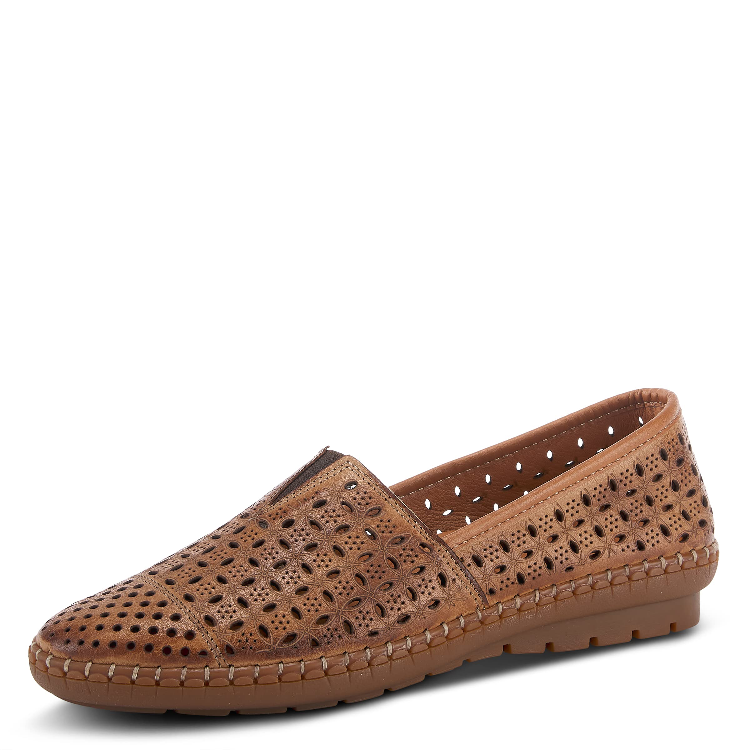 Spring Step Oralis Leather Loafers for Women - Comfortable Slip-On Loafers with Rubber Outsole - Casual Low Heel Shoes for Work, Office & Everyday Wear
