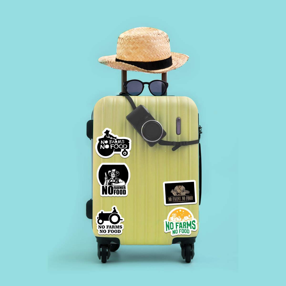 20 PCS Waterproof Vinyl Stickers Pack - Aesthetic Farm Theme Decals for Water Bottles, Laptops, Scrapbooking, Luggage, Guitars & Skateboards | Durable Adhesive for DIY Crafts & Personalization