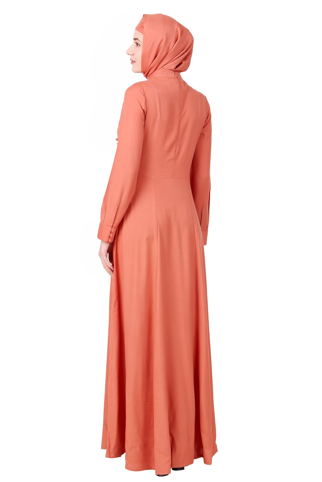 Stylish Angrakha Inspired Mandarin Collar Rayon Abaya for Women - Perfect for Eid, Ramadan, and Special Occasions