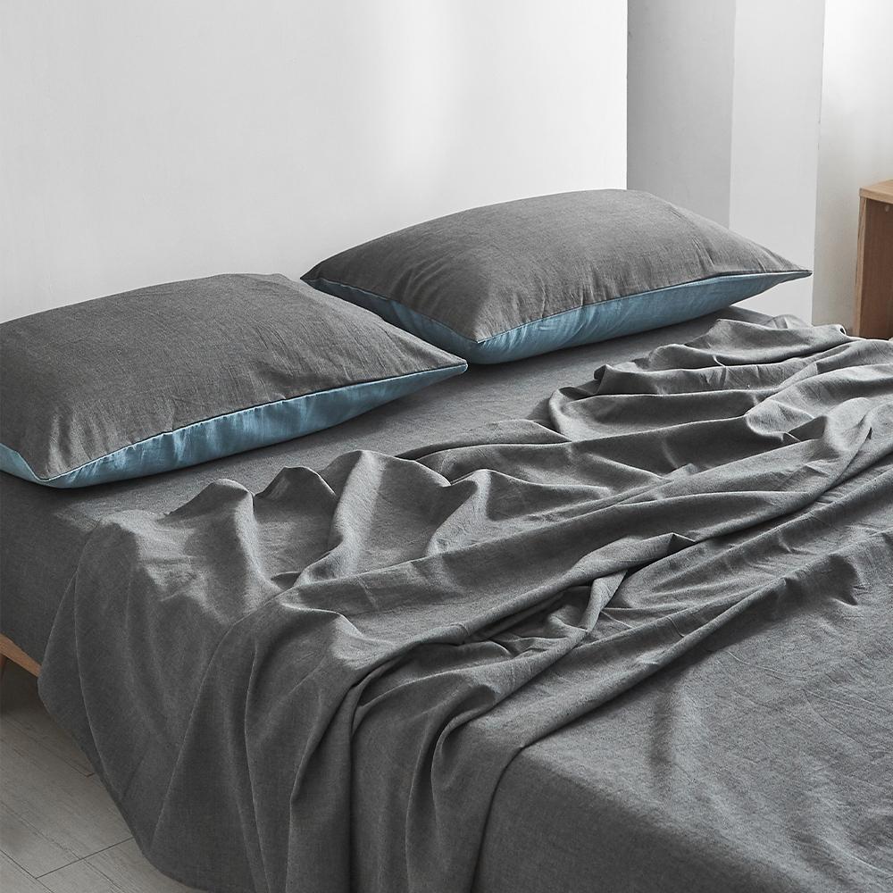 Premium 100% Cotton Sheet Set - Queen Size, Deep Blue - Soft & Breathable Bed Sheets for Ultimate Comfort - Perfect for Master Bedroom, Guest Room & Dorm