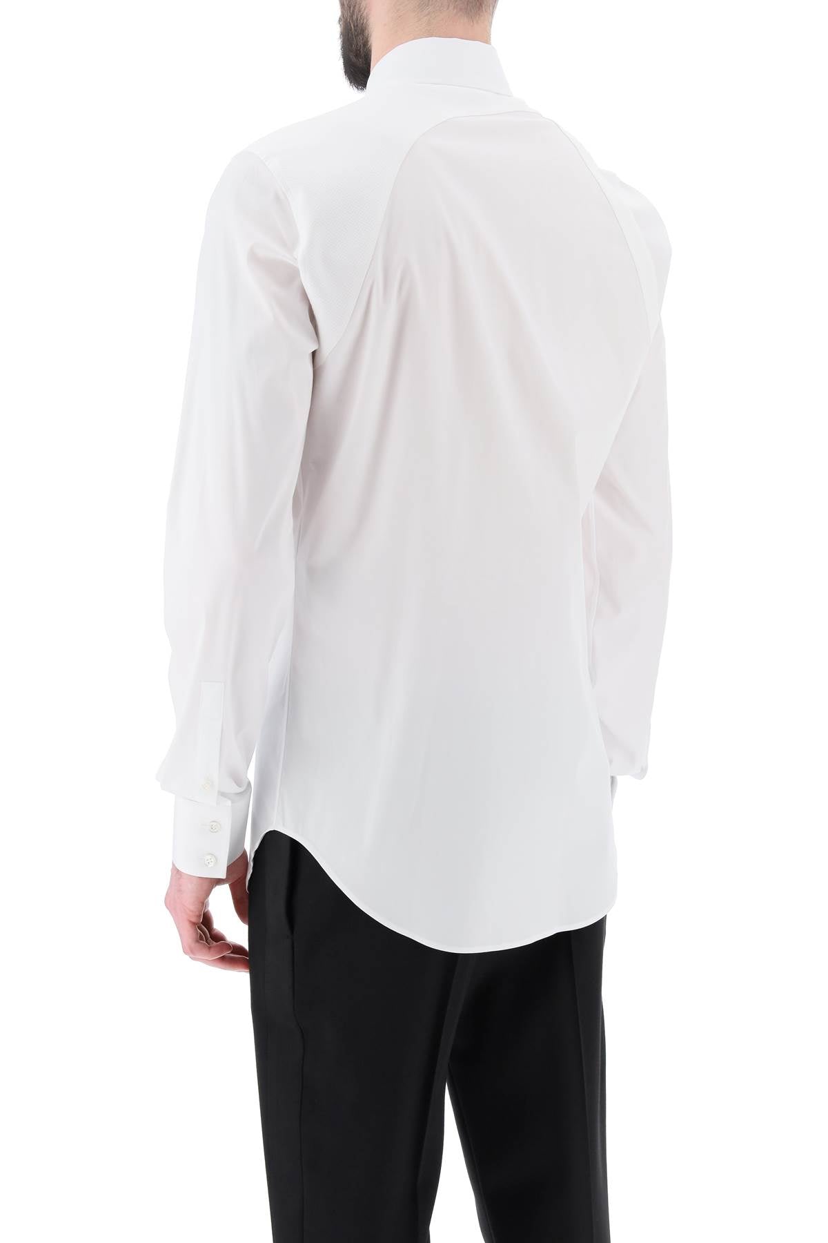 Alexander McQueen Stretch Cotton Harness Shirt - Stylish & Comfortable for Casual & Night Out