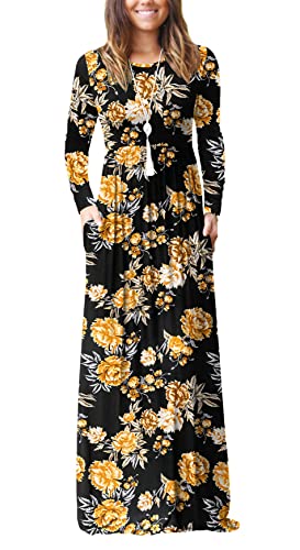 C-floral Yellow Black