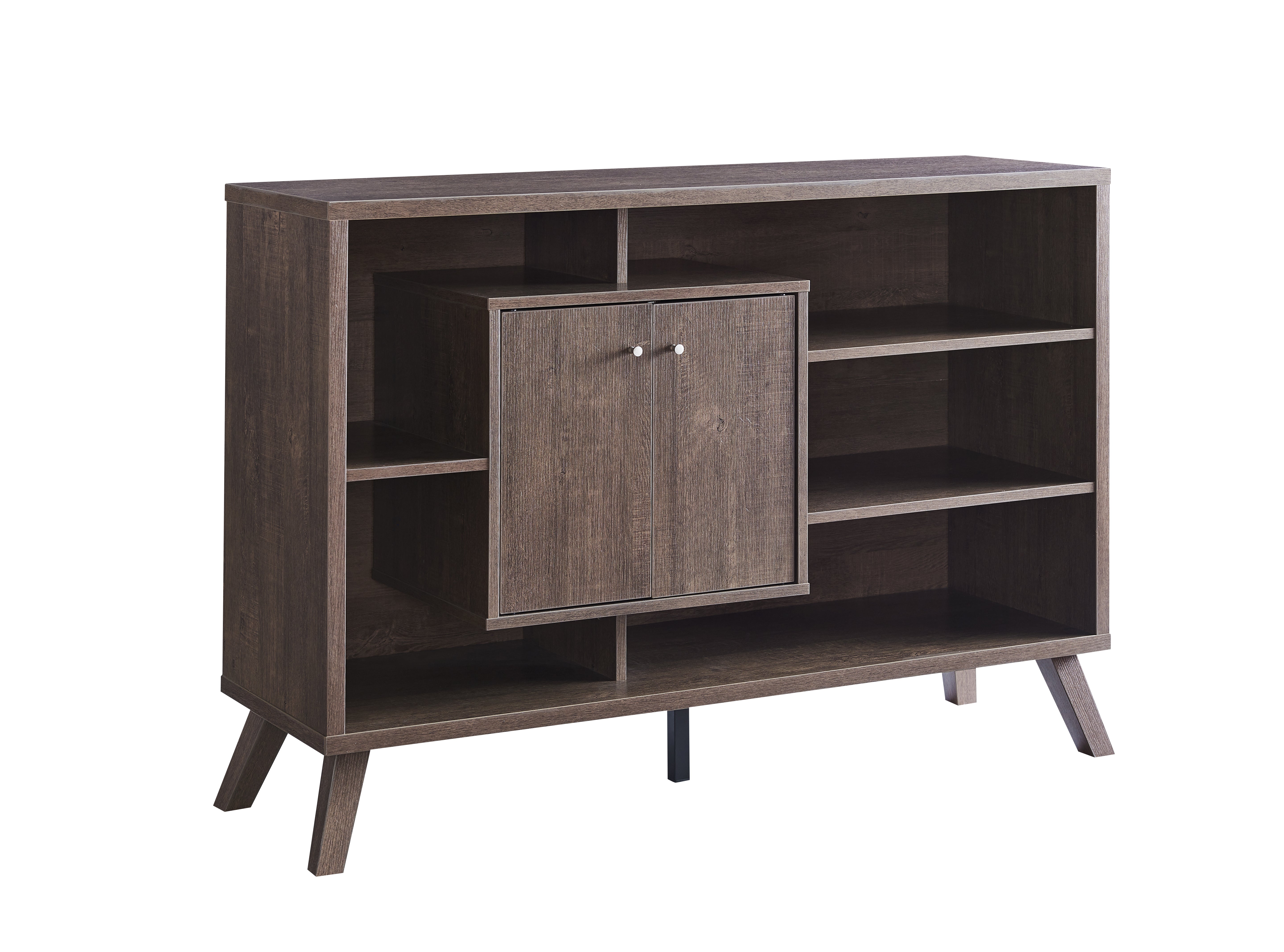 Premium Walnut Oak Buffet Server - Elegant Dining Room Furniture for Entertaining & Serving Guests