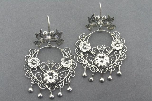 Sterling Silver Frida Earrings - Handmade Boho Hoop Earrings for Women - Perfect for Everyday Wear & Special Occasions