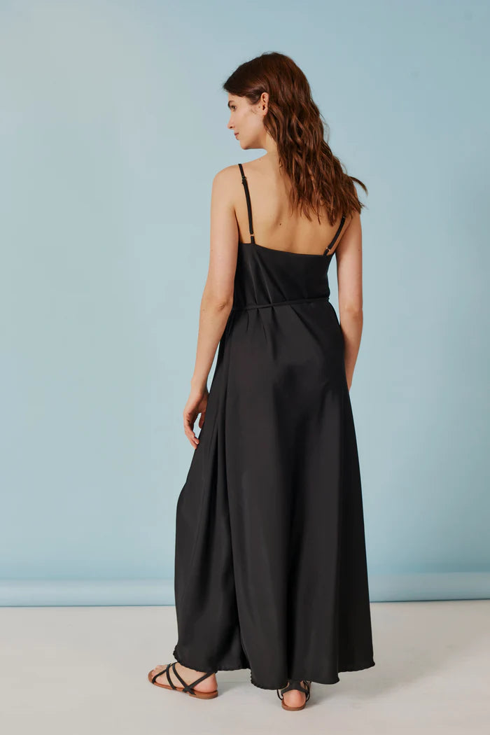 Aquila Wrap Dress for Women - Flattering V-Neck & Adjustable Waist Tie - Elegant & Comfortable Summer Maxi Dress for Beach, Vacation & Casual Wear