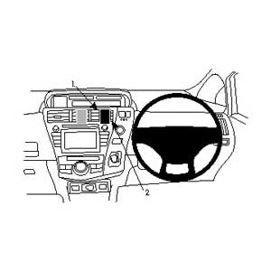 ClicOn No Holes Center Dash Mount for Toyota Prius V (2012-2015) - Secure Phone Holder for Hands-Free Navigation & Driving Safety