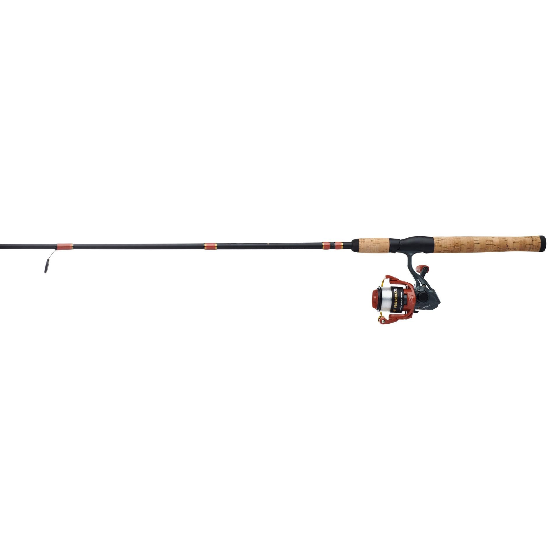 Crusader™ Spinning Fishing Rod and Reel Combo - Lightweight Graphite Freshwater/Saltwater Combo for Bass, Trout, and Walleye - Perfect for Shore Fishing, Boat Angling, and Kayak Adventures