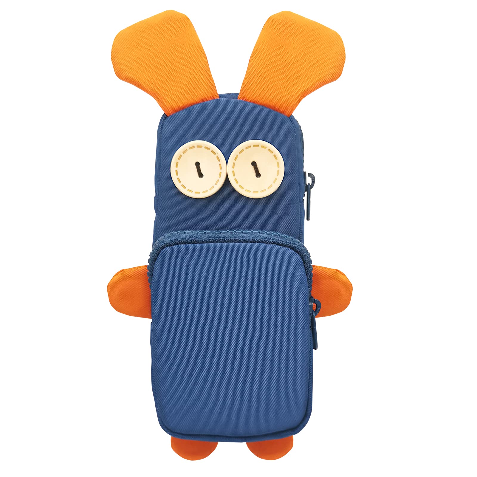 Cute Rabbit-Shaped Pencil Case Pouch for Girls & Boys - Kawaii School Supplies for Students, Office & College - Blue Stationery Organizer for Kids, Teens & Adults - Perfect for Backpack, Desk & Travel Use