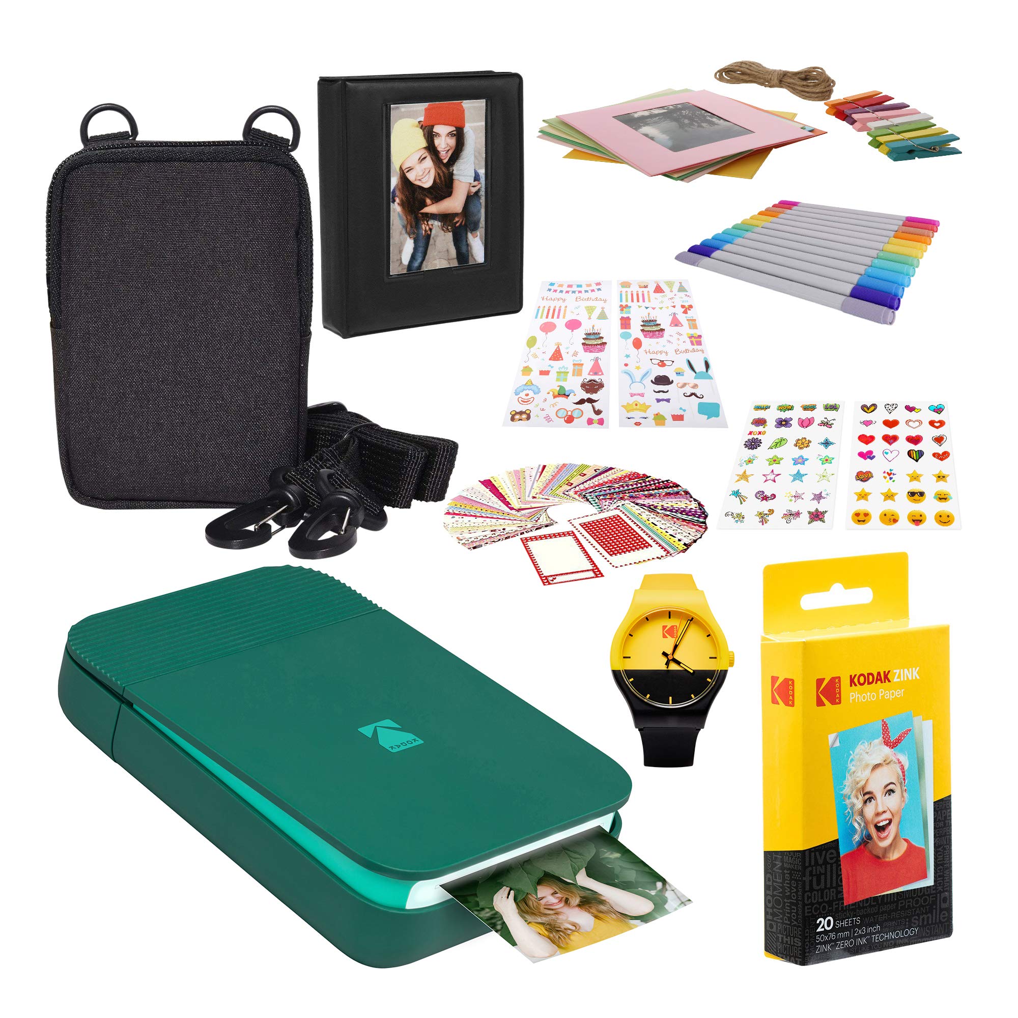 KODAK Smile Instant Digital Printer (Green) - Portable Photo Printer for Polaroid Pictures, Wireless Bluetooth Printing - Perfect for Scrapbooking, Travel Memories & DIY Photo Albums