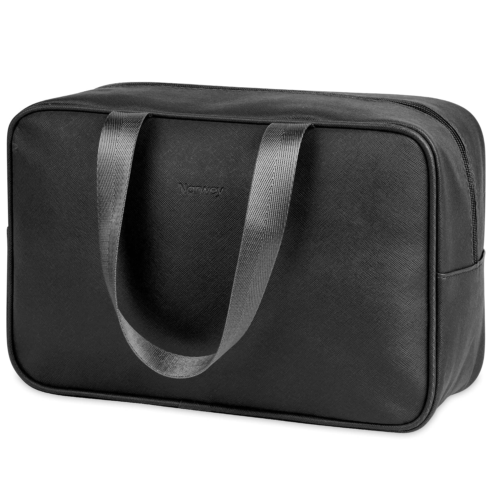 Large Travel Toiletry Bag for Women - Waterproof Cosmetic Makeup Organizer with Multiple Pockets - Perfect for Travel, Gym, and Daily Use (Black)