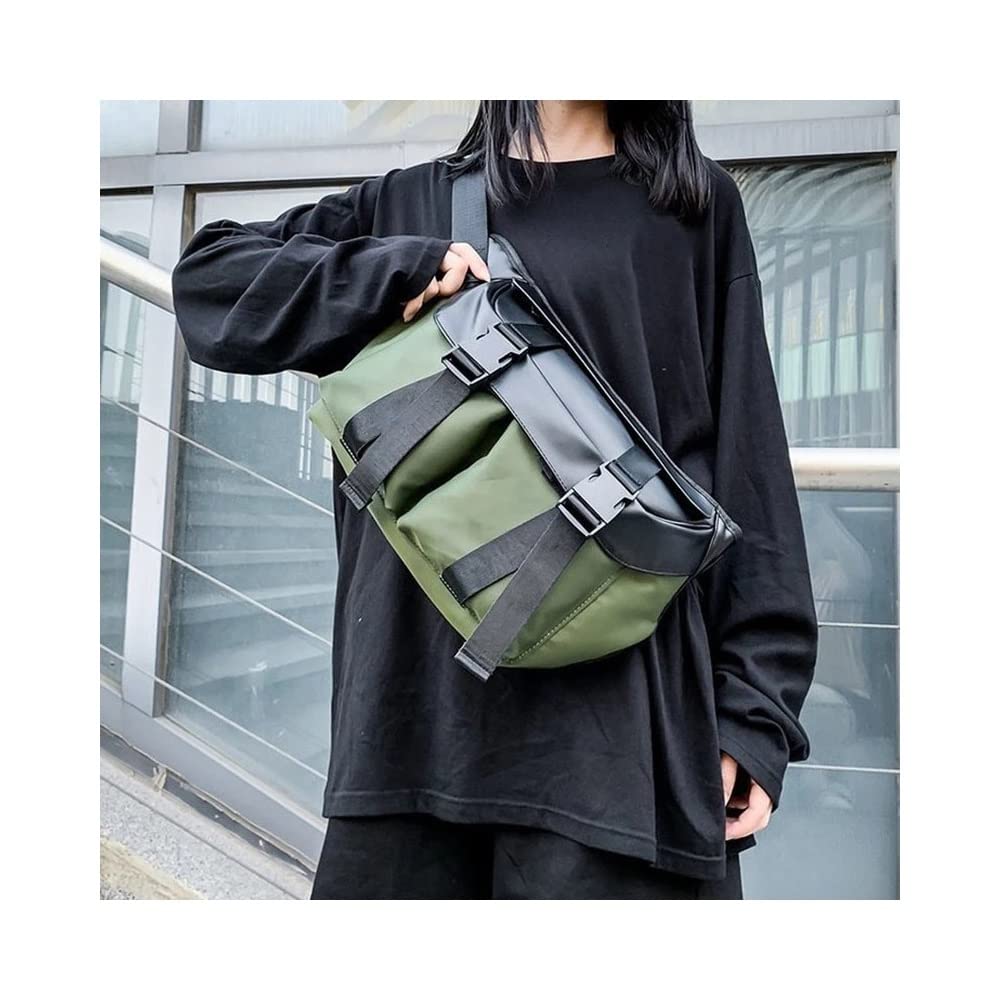 WSSBK Unisex Waist Bag - Nylon Belt Bag for Women & Men, Large Capacity Shoulder Messenger Bag, Street Style Chest Pack (Color: B, One Size) - Perfect for Travel, Gym, Running & Outdoor Activities