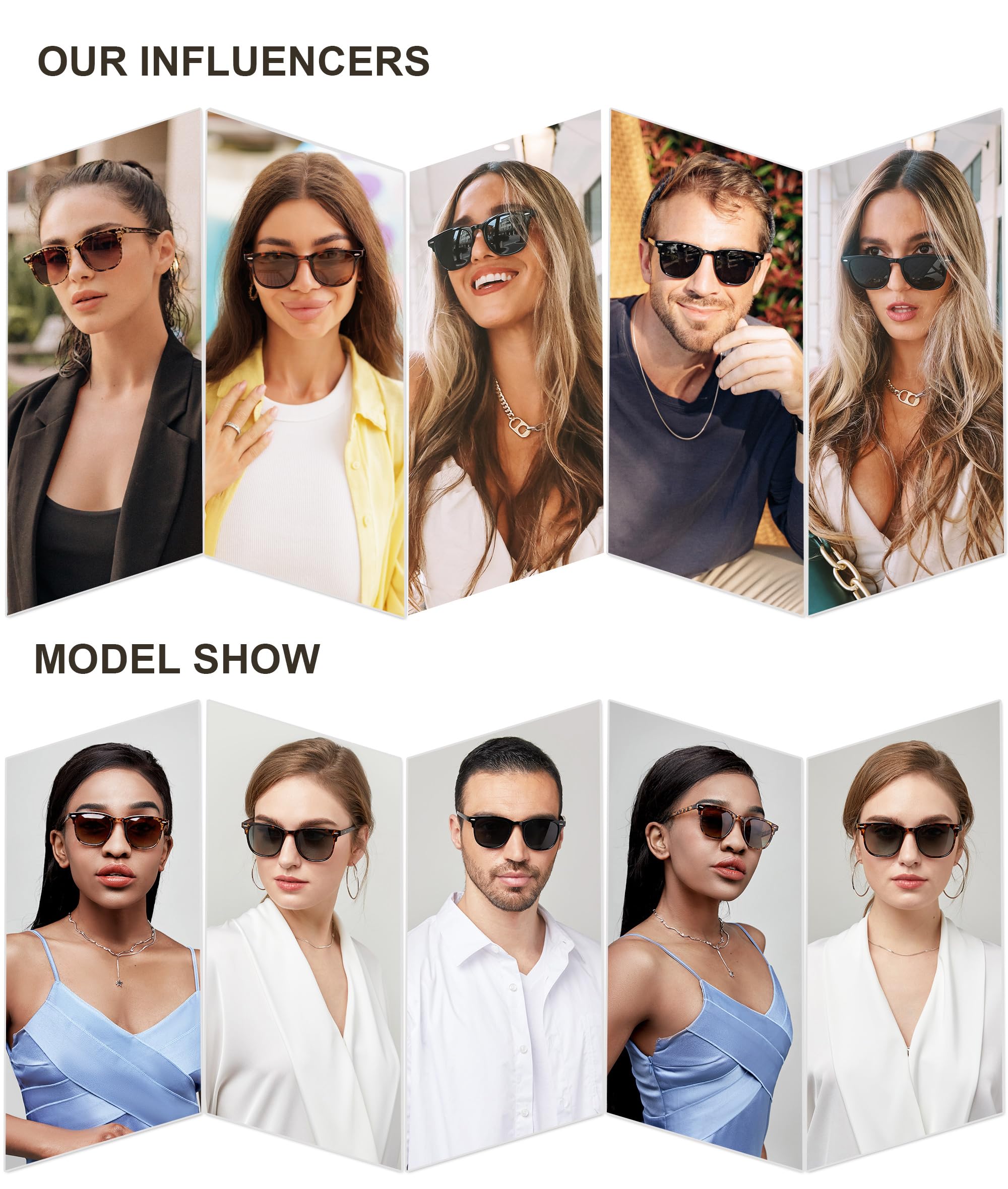 SOJOS Retro Vintage Square Polarized Sunglasses for Women & Men - UV400 Protection, TR90 Lightweight Frame (SJ2112) - Perfect for Driving, Beach & Outdoor Activities