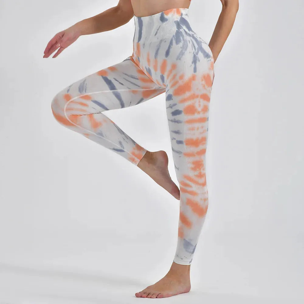 Tie Dye Seamless Yoga Pants for Women - High Waist Workout Leggings, Gym & Fitness Tights, Push Up Sports Clothing | Perfect for Yoga, Running & Casual Wear