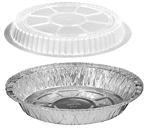 Handi-Foil 7-Inch Round Slim Aluminum Take-Out Pans with Dome Lids - 6-3/4