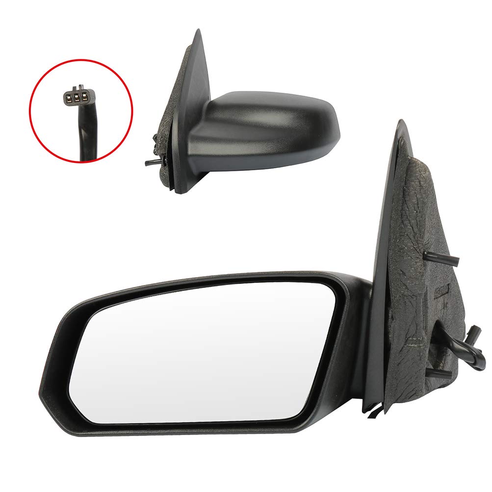 SCITOO Left Side View Mirror Replacement for 2003-2007 Saturn ION - Power Non-Folding Driver Side Exterior Mirror (Black, GM1320267) - Perfect for Parking Assistance and Blind Spot Visibility