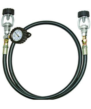 Premium Scuba Diving Equalizer Hose - DIN & Yoke Compatible with 5000 PSI Pressure Gauge | Professional Dive Gear for Underwater Exploration & Safety