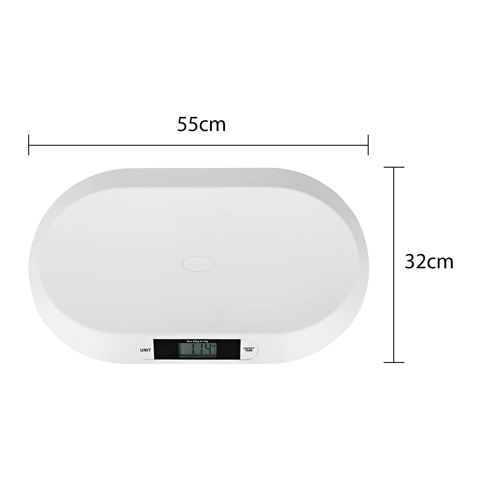 BALLSHOP 20kg Digital Baby Scale & Pet Scale - Accurate Electronic Weighing for Infants, Toddlers, Dogs & Cats - Track Growth Progress at Home or Veterinary Clinic