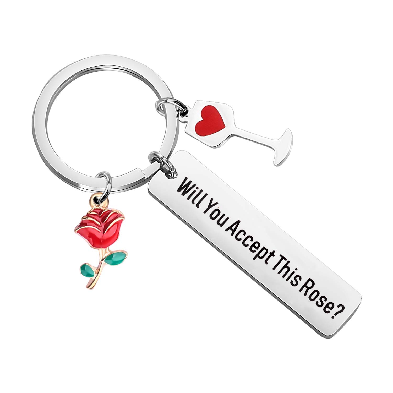 BLEOUK Show Inspired Rose Keychain - Perfect Gift for Fans - Ideal for Cosplay, Collectibles & TV Show Merchandise