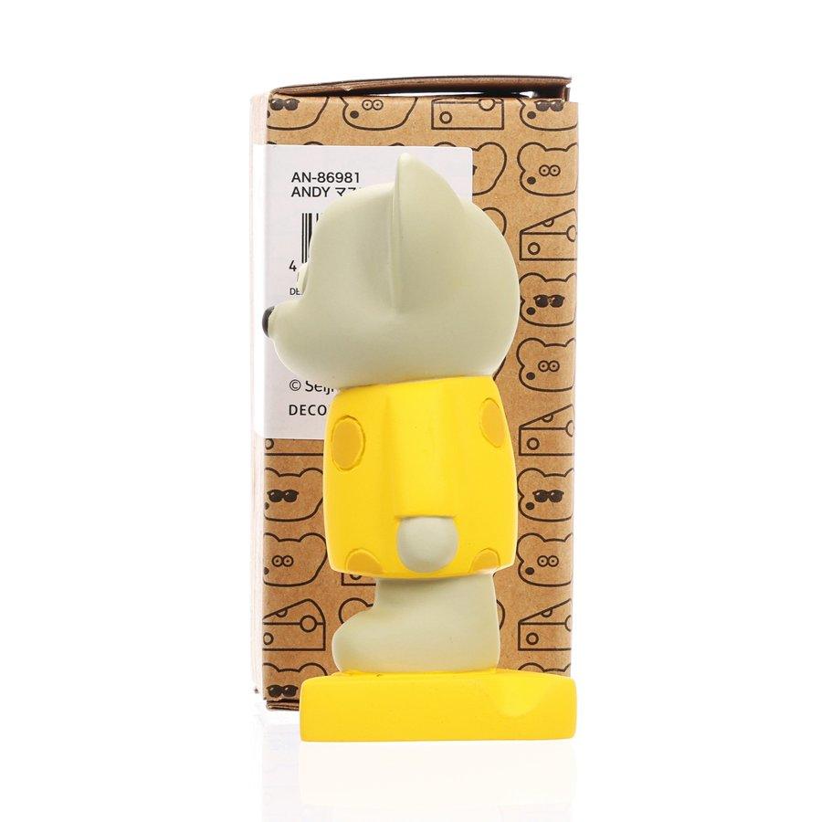 DECOLE Andy Mascot A - 3.5 Inch Cute Japanese Character Figure (102g) - Perfect for Desk Decor, Anime Collection, and Kawaii Gifts