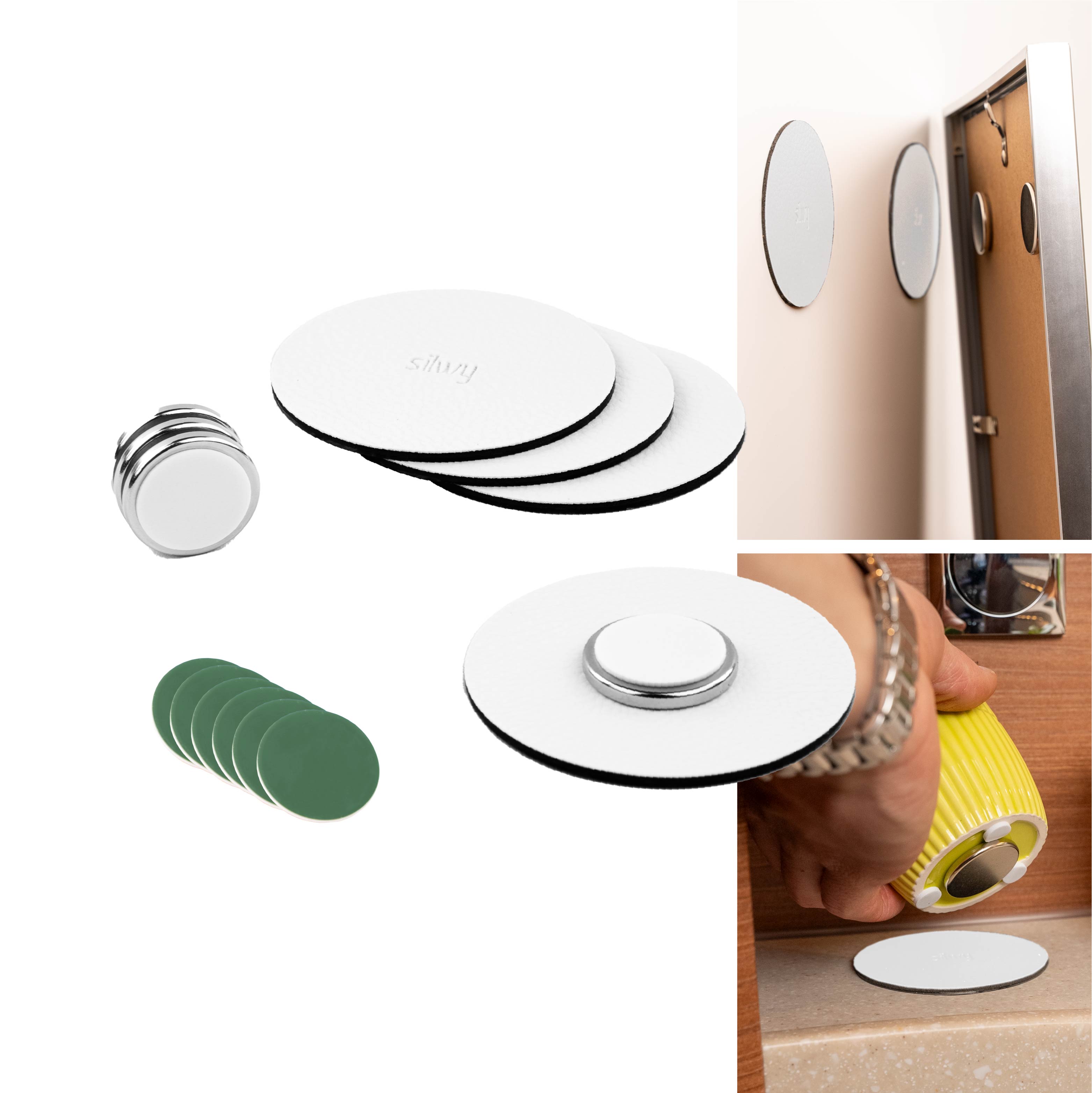 Powerful Magnet Bundle - Strong White Magnets for Home, Office & DIY Projects - Perfect for Fridge, Whiteboard & Crafts