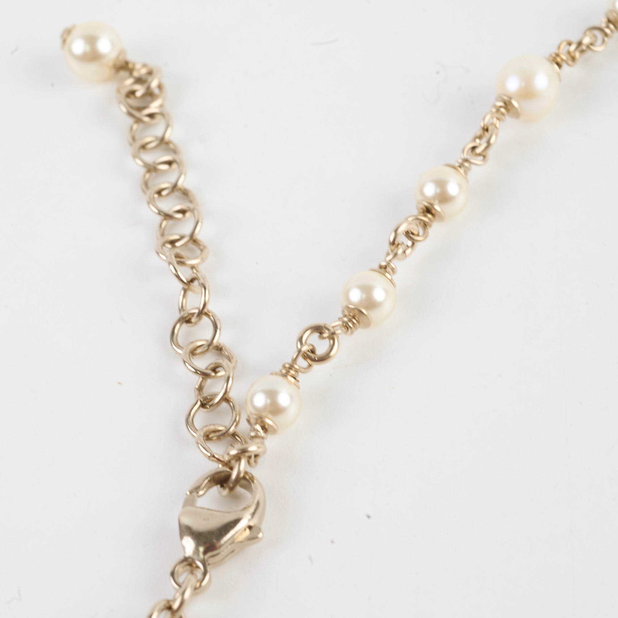 Chanel Long Pearl CC Crystal Necklace - Elegant Luxury Jewelry for Women, Perfect for Parties, Weddings & Special Occasions