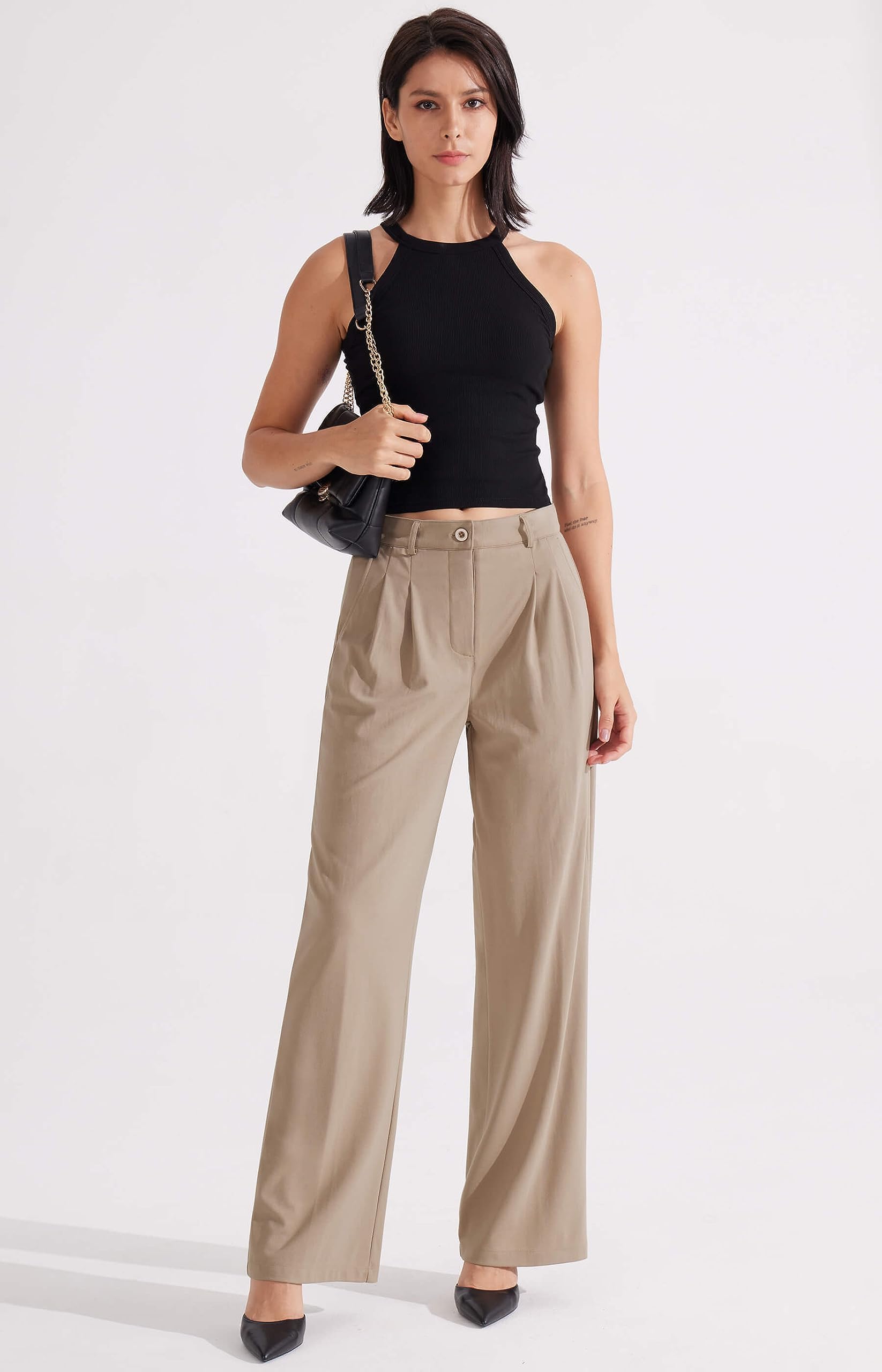 Libin Women's Stretch High Waist Pants - Summer Lightweight Yoga & Dress Pants for Casual Wear
