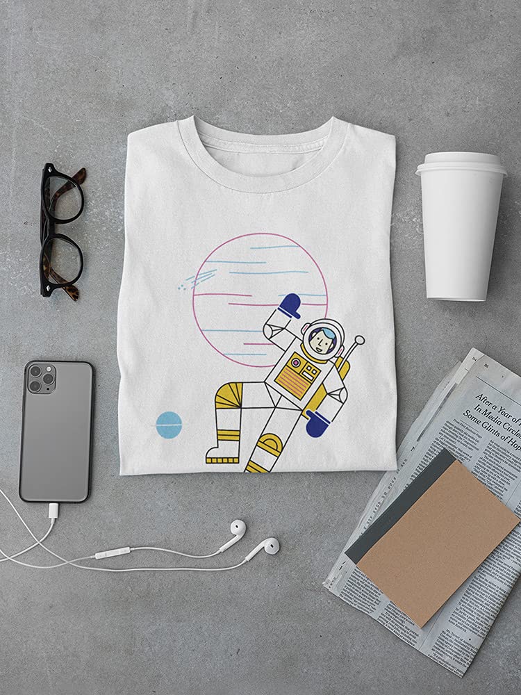 Men's Astronaut Floating in Space Graphic T-Shirt - Cool Sci-Fi Space Theme Tee for Casual Wear & Gifts
