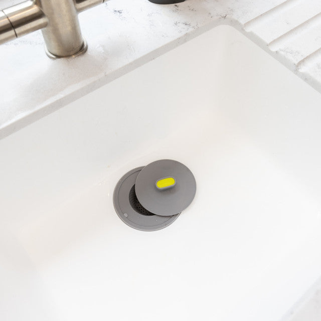 2 in 1 Plug and Sink Strainer - Universal Dual Function Drain Stopper for Kitchen & Bathroom - Perfect for Washing Dishes, Hair Catcher, and Preventing Clogs